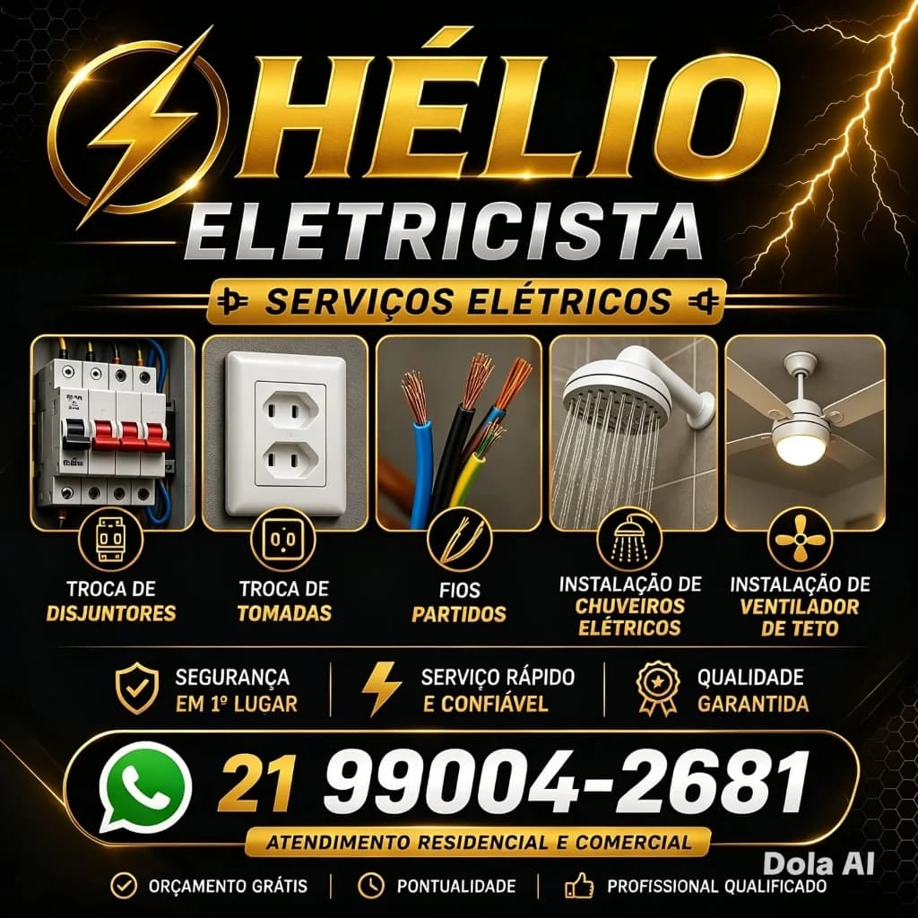 Hélio Eletricista, Eletricista e Ar Condicionado